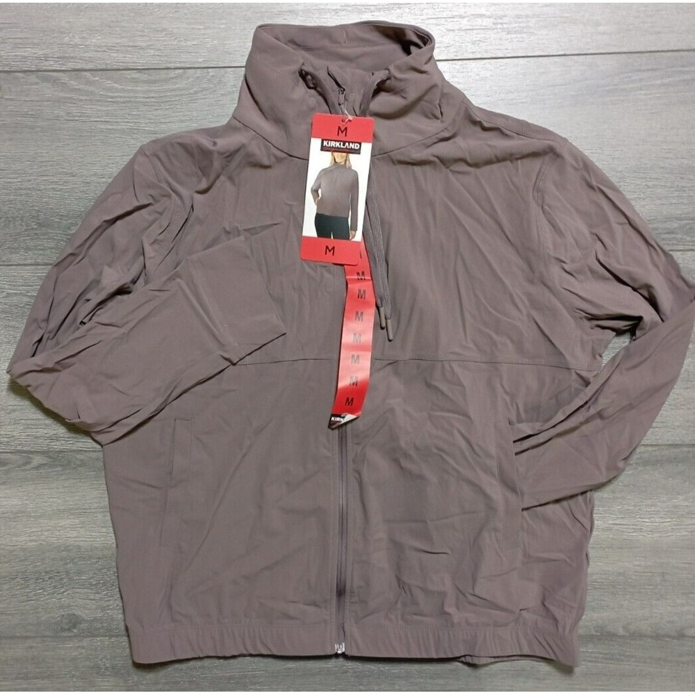 Kirkland Signature Active Jacket Full Zip Womens Medium Brownish Purple 7772008